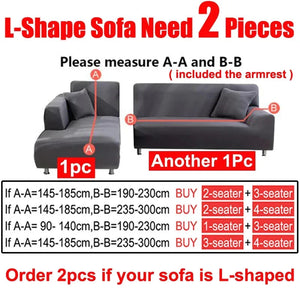 Jacquard Sofa Covers 1/2/3/4 Seats Solid Couch Cover L Shaped Thicken Sofa Cover Protector Bench Covers NEWFURNITURELOOKS