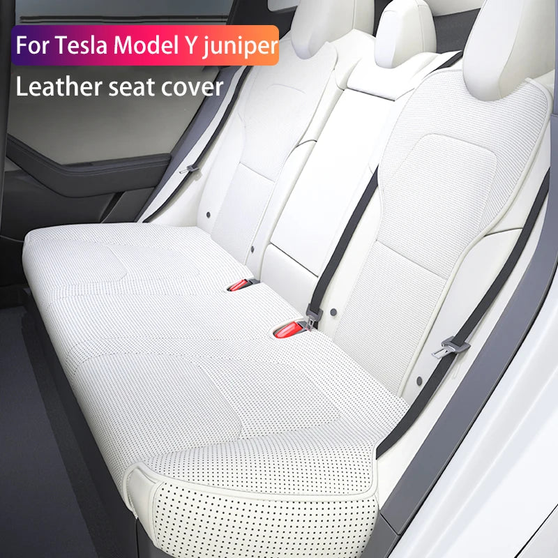For Tesla Model Y juniper 2025 Leather seat cover seat cushion Breathable comfortable A non stuffy no sweat Car seat cushion NEWFURNITURELOOKS