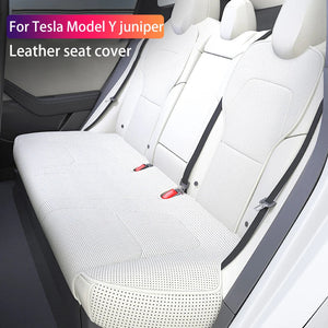 For Tesla Model Y juniper 2025 Leather seat cover seat cushion Breathable comfortable A non stuffy no sweat Car seat cushion NEWFURNITURELOOKS