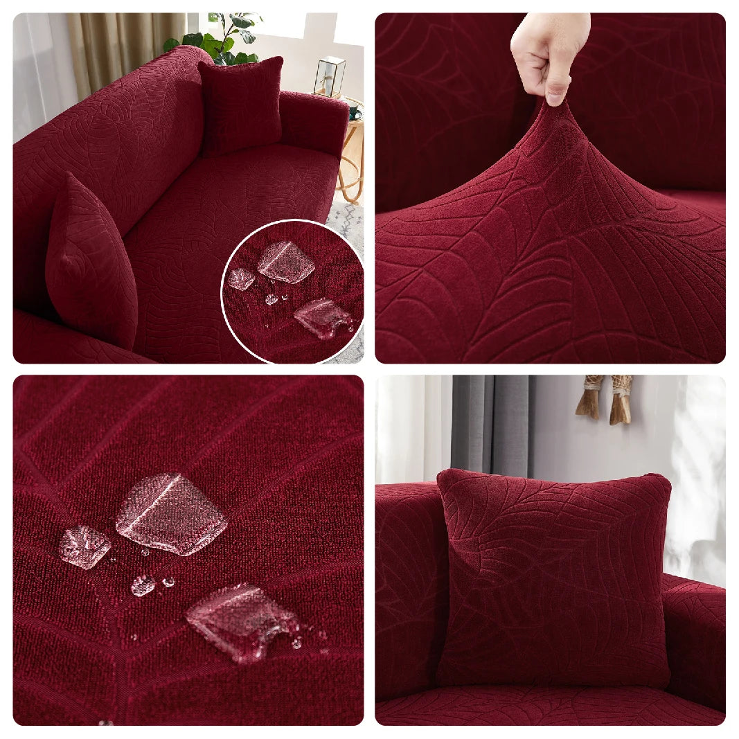 Jacquard Sofa Covers 1/2/3/4 Seats Solid Couch Cover L Shaped Thicken Sofa Cover Protector Bench Covers NEWFURNITURELOOKS