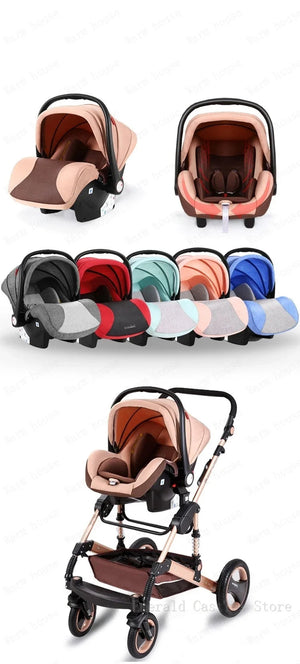 baby stroller 3in1 Luxury High Landscape baby pram portable baby pushchair multifunctional Newborn Carriage double faced NEWFURNITURELOOKS