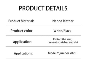 For Tesla Model Y juniper 2025 Leather seat cover seat cushion Breathable comfortable A non stuffy no sweat Car seat cushion NEWFURNITURELOOKS