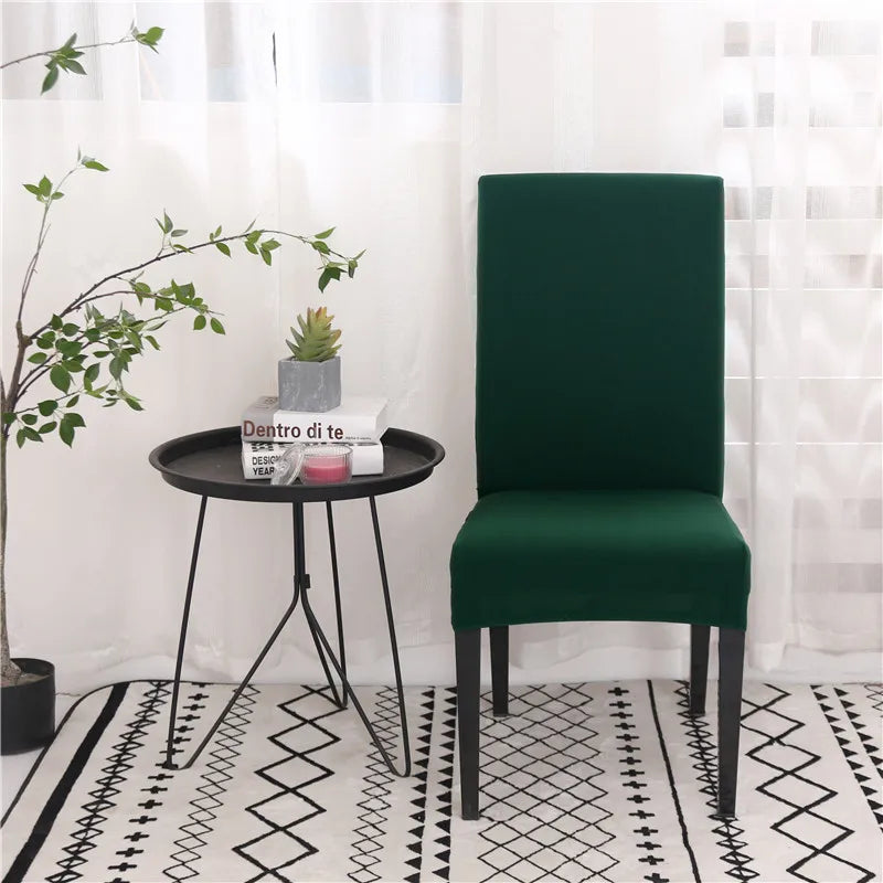 Solid Colors Chair Cover Adjustable dining rooms cover Chair Case Kitchen Seat Banquet  Elastic Flexible Spandex Chair Covers NEWFURNITURELOOKS