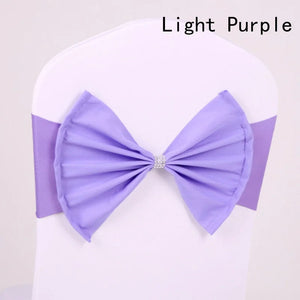 50/30/10pc/Lot Bow Chair Sashes Band For Wedding Party Birthday Banquet Spandex Stretch Blend Chair Bow Tie Band Belt Ties Cover NEWFURNITURELOOKS