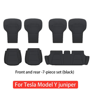For Tesla Model Y juniper 2025 Leather seat cover seat cushion Breathable comfortable A non stuffy no sweat Car seat cushion NEWFURNITURELOOKS