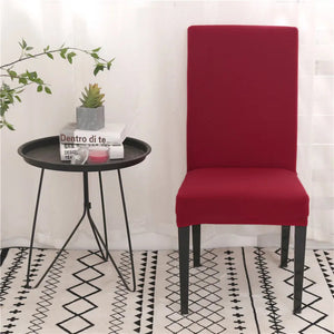 Solid Colors Chair Cover Adjustable dining rooms cover Chair Case Kitchen Seat Banquet  Elastic Flexible Spandex Chair Covers NEWFURNITURELOOKS