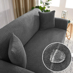 Jacquard Sofa Covers 1/2/3/4 Seats Solid Couch Cover L Shaped Thicken Sofa Cover Protector Bench Covers NEWFURNITURELOOKS