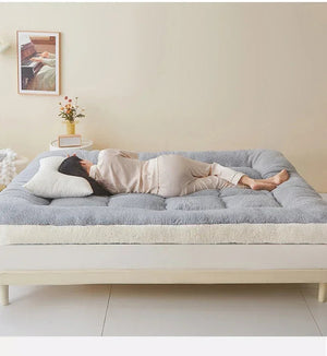 Thicken Winter Warm Lamb Cashmere Mattress High Quality Household Soft Pad Tatami Floor Mat Student Dormitory Single Mattresses NEWFURNITURELOOKS