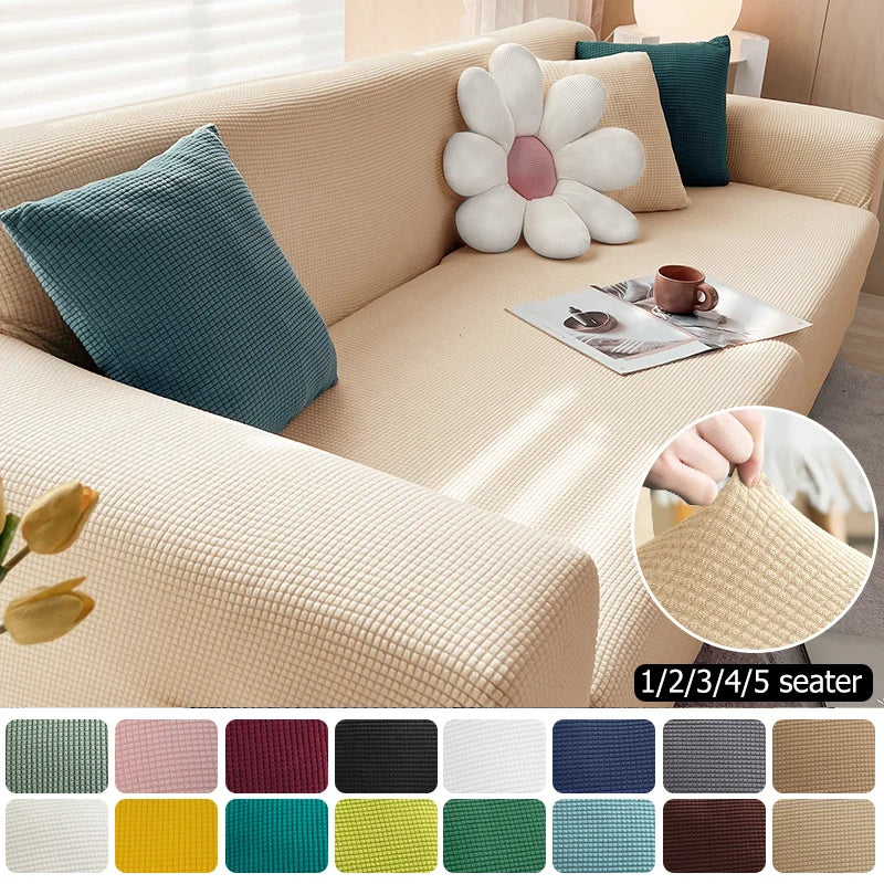 Sofa Cover Elastic For Living Room Home Jacquard Stretch  Slipcovers  Corner Couch Covers 1/2/3/4 Seater L Shape Free Shopping NEWFURNITURELOOKS