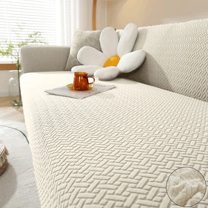Jacquard Elastic Sofa Cover For Living Room Slipcovers Stretch Polar Fleece Armchair Protector L Shaped Sofa 1/2/3/4 Seater Home NEWFURNITURELOOKS