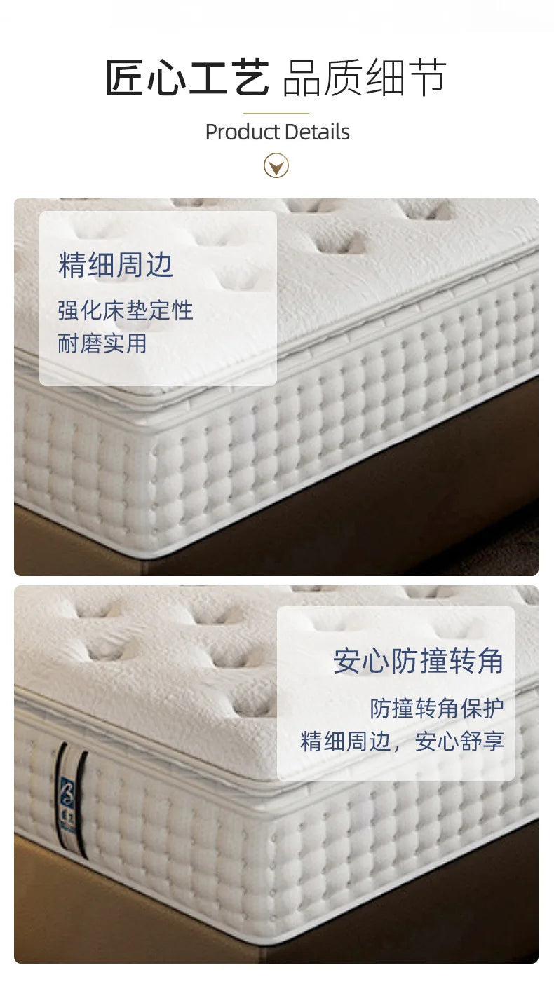 Hotel Mattress Bed And Breakfast Apartment Independent Spring Latex Soft And Hard 1.8m Manufacturers Wholesale NEWFURNITURELOOKS
