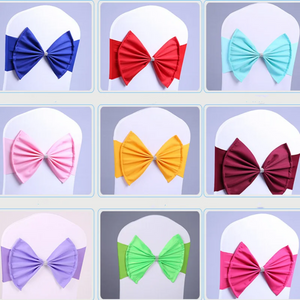 50/30/10pc/Lot Bow Chair Sashes Band For Wedding Party Birthday Banquet Spandex Stretch Blend Chair Bow Tie Band Belt Ties Cover NEWFURNITURELOOKS