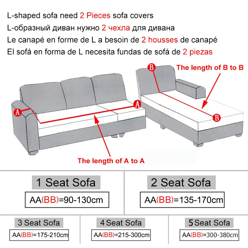 Sofa Cover Elastic For Living Room Home Jacquard Stretch  Slipcovers  Corner Couch Covers 1/2/3/4 Seater L Shape Free Shopping NEWFURNITURELOOKS