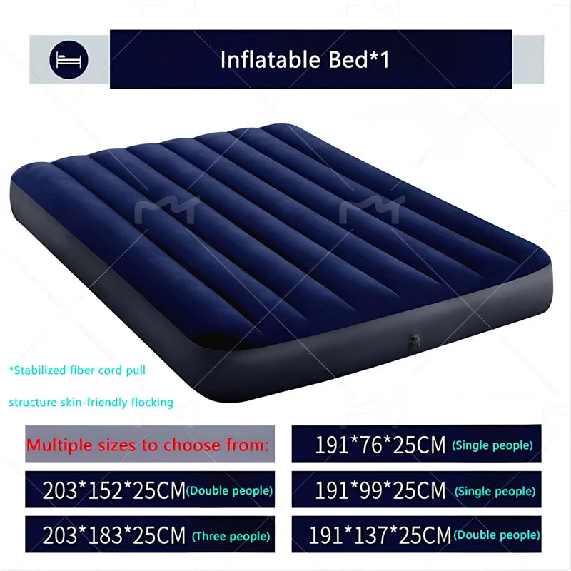 Automatic Air Bed Inflatable Home Inflatable Bed Single Air Mattress Bed Double Lazy Bed Outdoor Portable Air Mattress Bed NEWFURNITURELOOKS