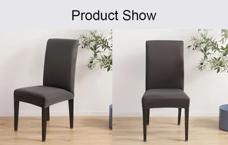 Solid Colors Chair Cover Adjustable dining rooms cover Chair Case Kitchen Seat Banquet  Elastic Flexible Spandex Chair Covers NEWFURNITURELOOKS