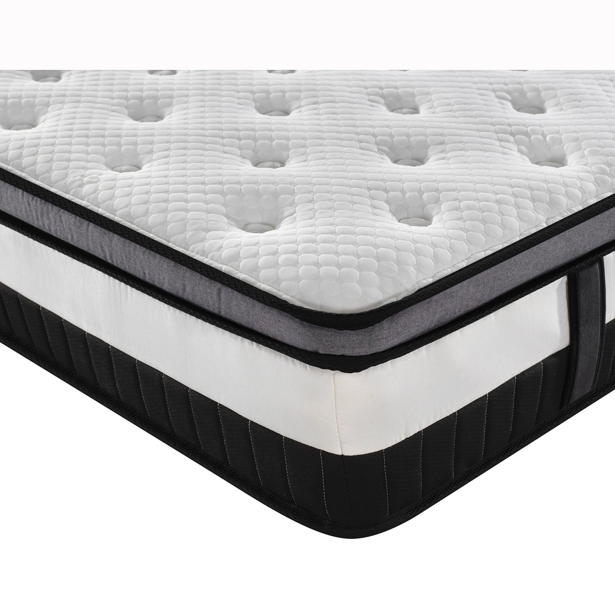 Smart Hypo-allergenic Mattress in a Box King Size Cover Pocket Furniture Bedroom Hotel Knitted Fabric Normal Spring Mattresses NEWFURNITURELOOKS