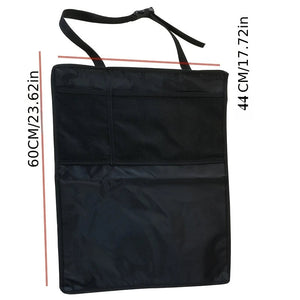 2Pcs Back Seat Cover for Kids + 3 Pocket Storage Organizer, Waterproof Kick Mats Backseat Protector, Car Seat Back Protectors NEWFURNITURELOOKS