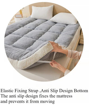 Thicken Winter Warm Lamb Cashmere Mattress High Quality Household Soft Pad Tatami Floor Mat Student Dormitory Single Mattresses NEWFURNITURELOOKS