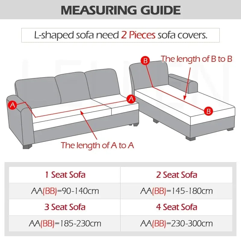 Jacquard Sofa Covers 1/2/3/4 Seats Solid Couch Cover L Shaped Thicken Sofa Cover Protector Bench Covers NEWFURNITURELOOKS