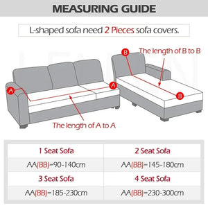 Jacquard Sofa Covers 1/2/3/4 Seats Solid Couch Cover L Shaped Thicken Sofa Cover Protector Bench Covers NEWFURNITURELOOKS
