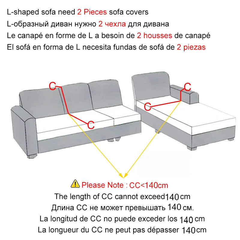 Sofa Cover Elastic For Living Room Home Jacquard Stretch  Slipcovers  Corner Couch Covers 1/2/3/4 Seater L Shape Free Shopping NEWFURNITURELOOKS