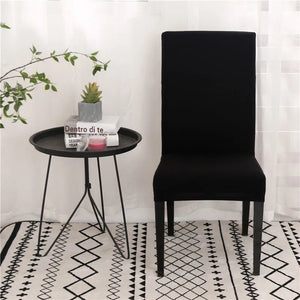 Solid Colors Chair Cover Adjustable dining rooms cover Chair Case Kitchen Seat Banquet  Elastic Flexible Spandex Chair Covers NEWFURNITURELOOKS