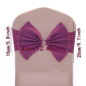 50/30/10pc/Lot Bow Chair Sashes Band For Wedding Party Birthday Banquet Spandex Stretch Blend Chair Bow Tie Band Belt Ties Cover NEWFURNITURELOOKS
