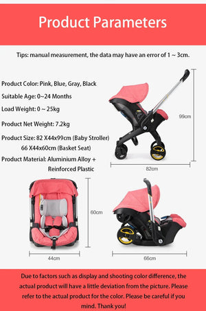 Baby Stroller 4 in 1 Car Seat For Newborn Prams Buggy Safety Cart Carriage Lightweight foldable NEWFURNITURELOOKS