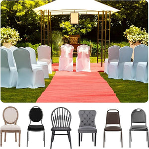 New 10-1PC White Wedding Chair Cover Spandex Stretch Slipcover Restaurant Banquet Hotel Dining Party Universal Chair Cover Decor NEWFURNITURELOOKS