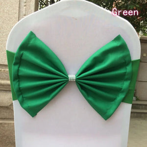 50/30/10pc/Lot Bow Chair Sashes Band For Wedding Party Birthday Banquet Spandex Stretch Blend Chair Bow Tie Band Belt Ties Cover NEWFURNITURELOOKS