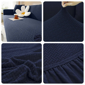 Jacquard Elastic Sofa Cover For Living Room Slipcovers Stretch Polar Fleece Armchair Protector L Shaped Sofa 1/2/3/4 Seater Home NEWFURNITURELOOKS
