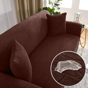 Jacquard Sofa Covers 1/2/3/4 Seats Solid Couch Cover L Shaped Thicken Sofa Cover Protector Bench Covers NEWFURNITURELOOKS