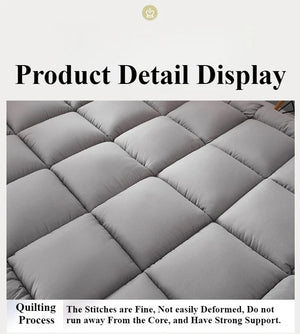 Thicken Fluffy Mattress Toppers Queen  Four Seasons Soft Mattress Pad Fits Twin/Full/Queen/King Home Student Dormitory Bedding NEWFURNITURELOOKS