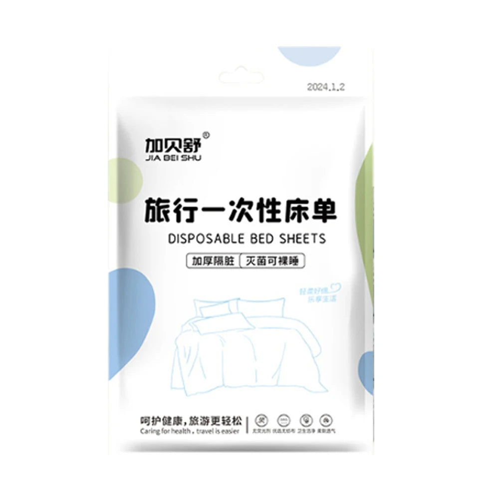 Disposable Bed Sheets Set Towel Hotel Quilt Cover Bedding Dirty Proof Pillowcase Dirty Quilt Cover Portable Travel Essential NEWFURNITURELOOKS