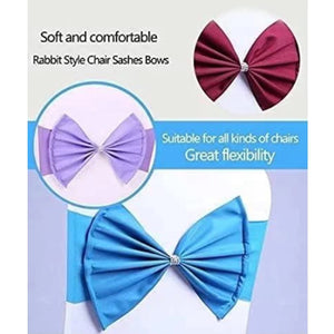 50/30/10pc/Lot Bow Chair Sashes Band For Wedding Party Birthday Banquet Spandex Stretch Blend Chair Bow Tie Band Belt Ties Cover NEWFURNITURELOOKS