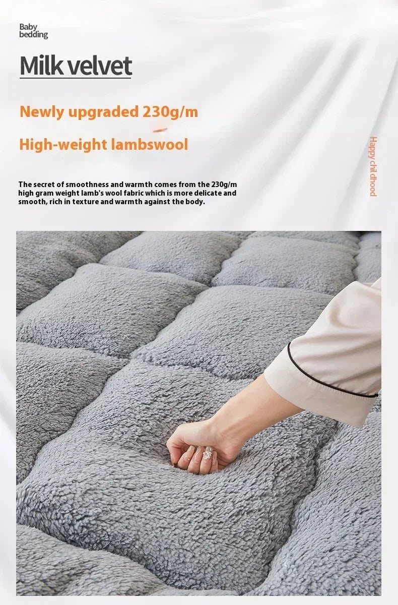 Thicken Winter Warm Lamb Cashmere Mattress High Quality Household Soft Pad Tatami Floor Mat Student Dormitory Single Mattresses NEWFURNITURELOOKS