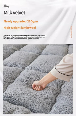 Thicken Winter Warm Lamb Cashmere Mattress High Quality Household Soft Pad Tatami Floor Mat Student Dormitory Single Mattresses NEWFURNITURELOOKS