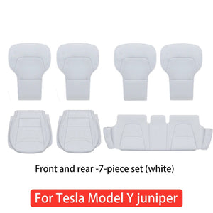 For Tesla Model Y juniper 2025 Leather seat cover seat cushion Breathable comfortable A non stuffy no sweat Car seat cushion NEWFURNITURELOOKS