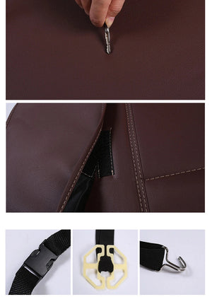 SEAMETAL Anti Kick Pad for Children Leather Universal Car Interior Seat Back Protector Cover with Storage Pocket Auto Organizer NEWFURNITURELOOKS