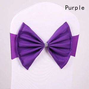 50/30/10pc/Lot Bow Chair Sashes Band For Wedding Party Birthday Banquet Spandex Stretch Blend Chair Bow Tie Band Belt Ties Cover NEWFURNITURELOOKS