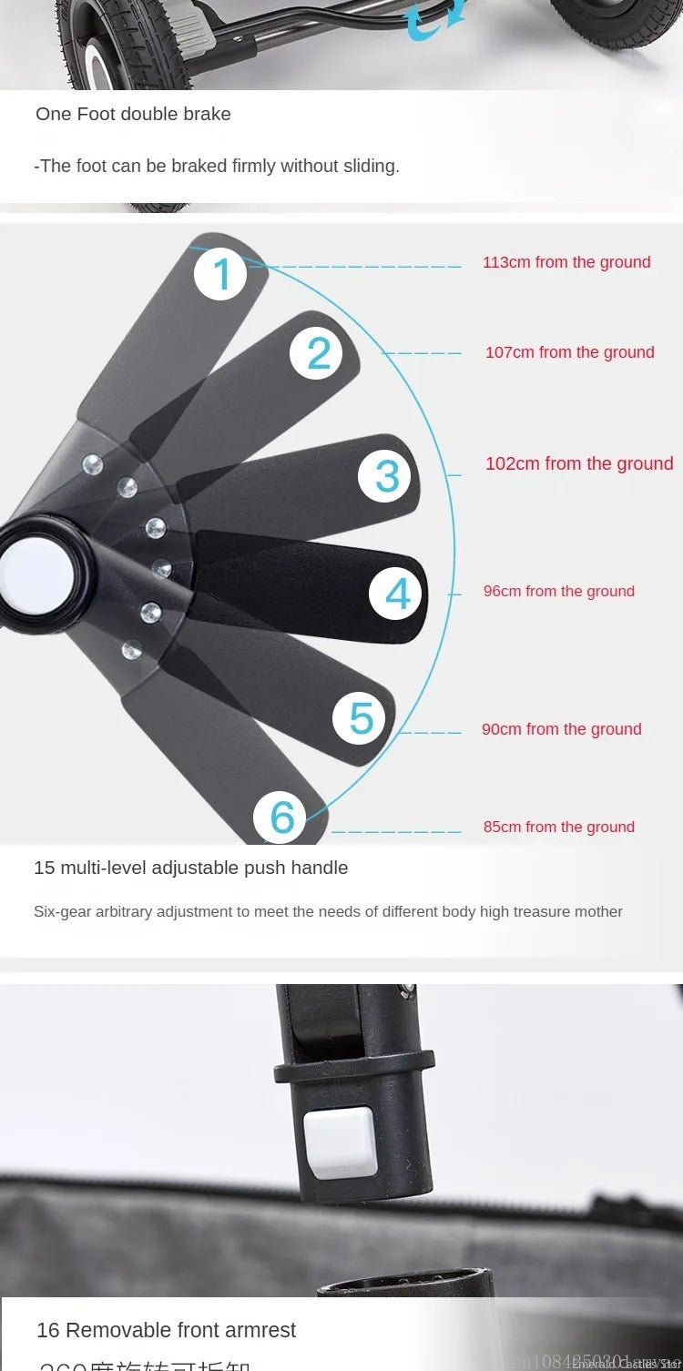 Baby stroller 3 in 1 stroller folding two-sided child four seasons kinderwagen baby carriage  high landscape Newborn Travelling NEWFURNITURELOOKS