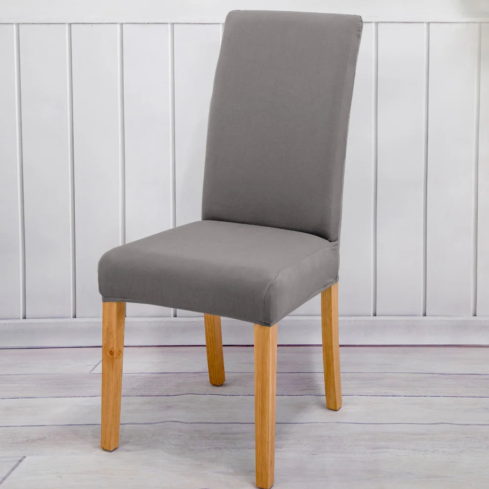Solid Colors Chair Cover Adjustable dining rooms cover Chair Case Kitchen Seat Banquet  Elastic Flexible Spandex Chair Covers NEWFURNITURELOOKS