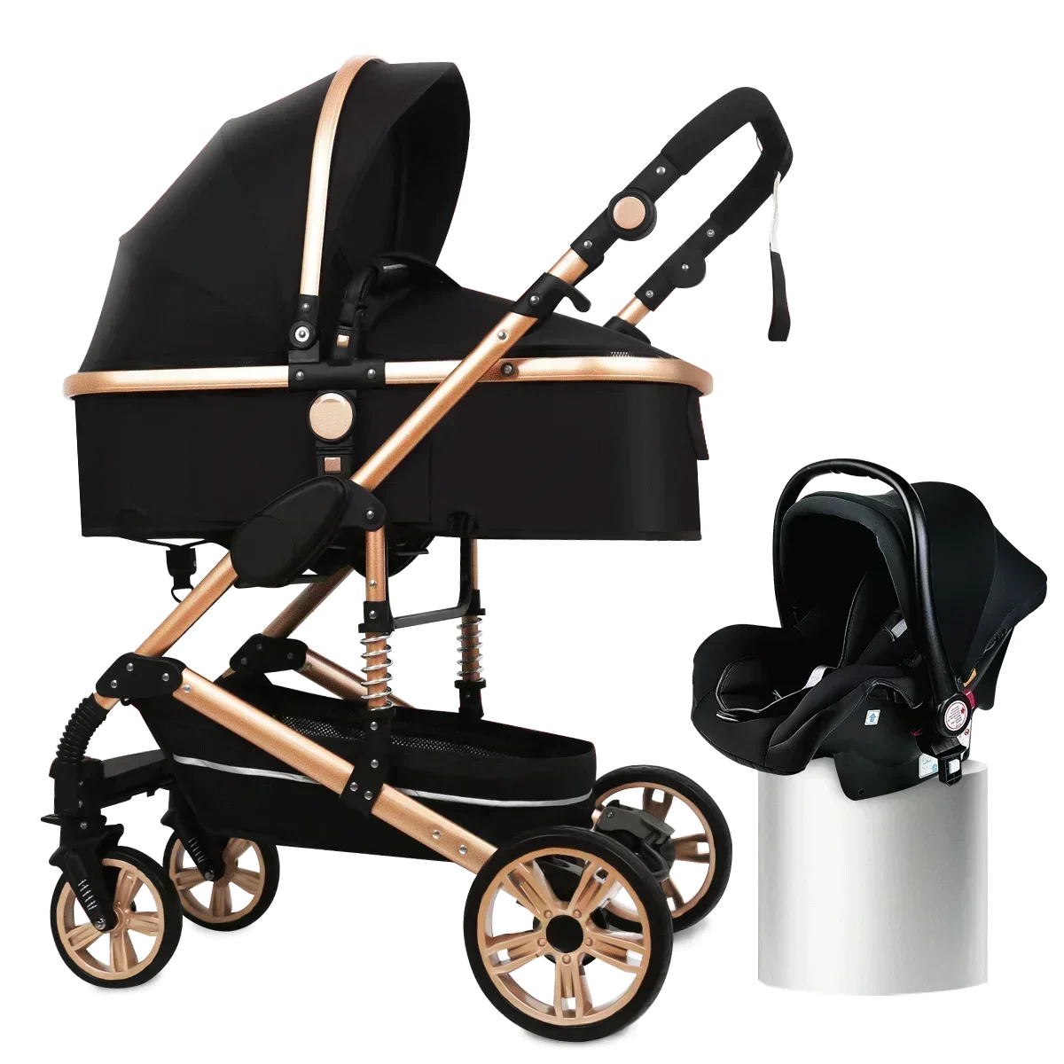 Baby stroller 3 in 1 stroller folding two-sided child four seasons kinderwagen baby carriage  high landscape Newborn Travelling NEWFURNITURELOOKS