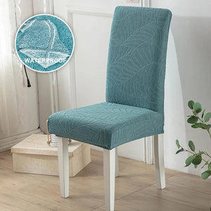 1/2/4/6 PCS Waterproof Jacquard Chair Cover Stretch Dining Chair Slipcover For Kitchen Hotel Wedding Banquet Office Anti Dirty NEWFURNITURELOOKS