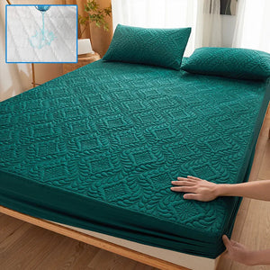 Waterproof Quilted Mattress Protector Breathable Mattress Cover Anti-mite Anti-bacterial Fitted Bed Sheet No Pillowcase NEWFURNITURELOOKS