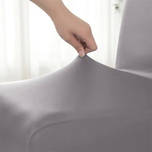 1pc Pu Leather Chair Cover Waterproof Oilproof Dining Chair Case Stretch Solid Color Seat Slipcover for Living Room Kitchen Home NEWFURNITURELOOKS