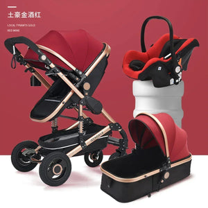 Baby stroller 3 in 1 stroller folding two-sided child four seasons kinderwagen baby carriage  high landscape Newborn Travelling NEWFURNITURELOOKS