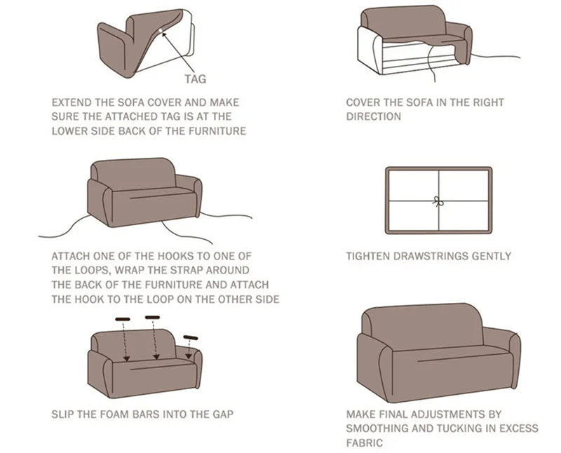Jacquard Sofa Covers 1/2/3/4 Seats Solid Couch Cover L Shaped Thicken Sofa Cover Protector Bench Covers NEWFURNITURELOOKS