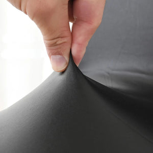 Elastic PU Leather Waterproof Chair Cover Anti-dirty Thickened Hotel Banquet Dining High Back Chair Covers XL Size Seat Cover NEWFURNITURELOOKS