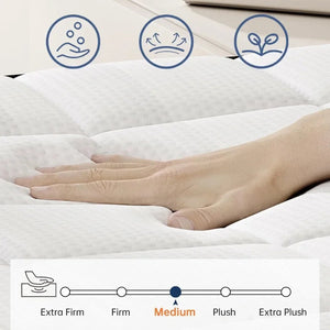 Pressure Relief Matress Medium Firm Mattress With Memory Foam and Pocket Springs Queen Mattress Full Size Bed in NEWFURNITURELOOKS